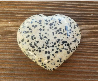 Natural Dalmatian Jasper Massage Palm stone