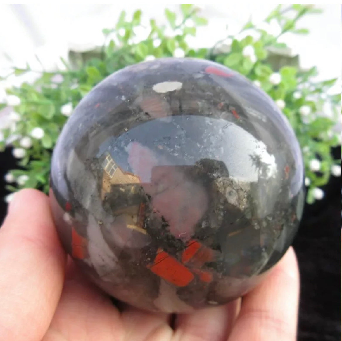 Natural African Bloodstone Sphere