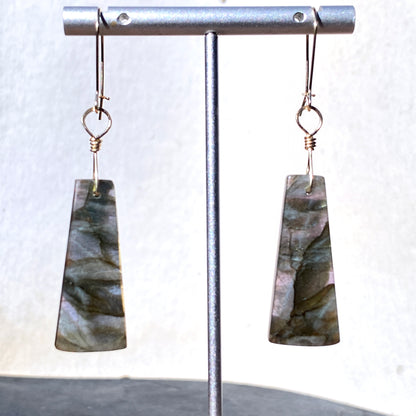 Labradorite gemstone Drop Earrings