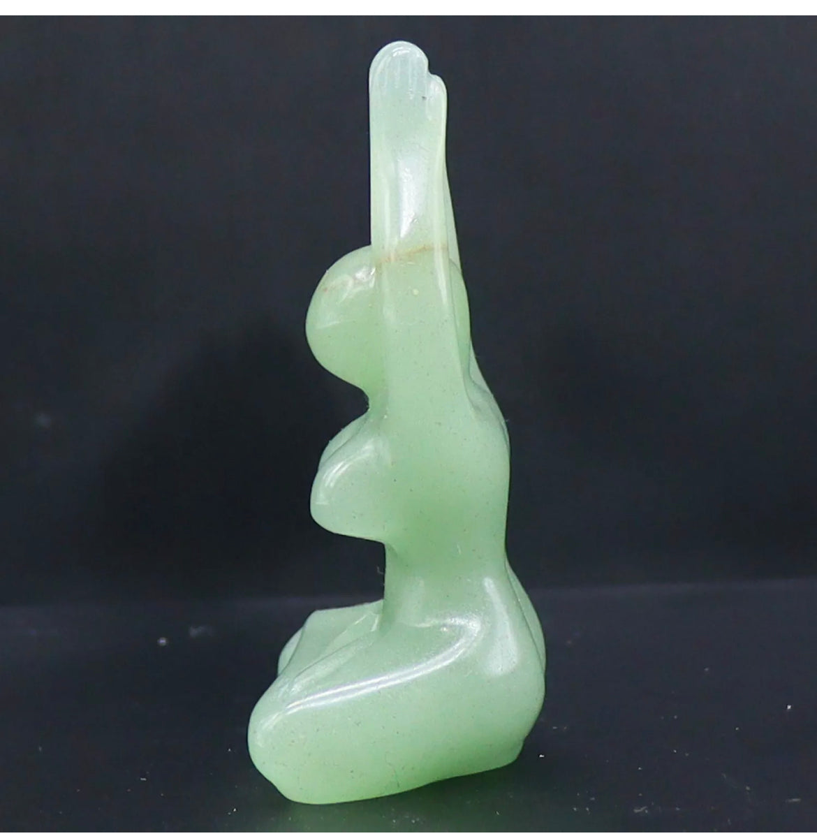 Natural Green Jade Yoga Lady Figurine