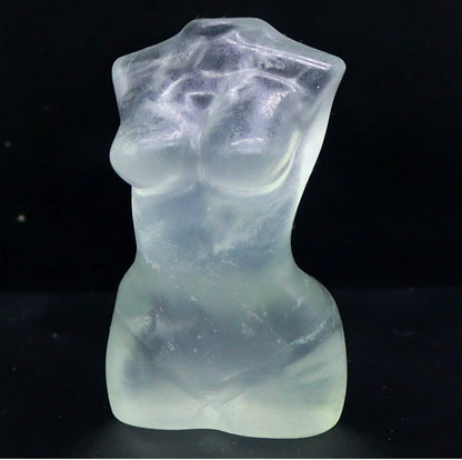 Natural Fluorite Woman Goddess Figure