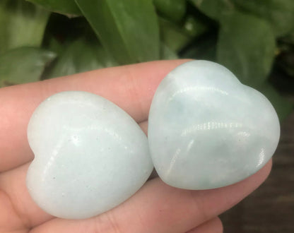 Natural Aquamarine gemstone Hearts