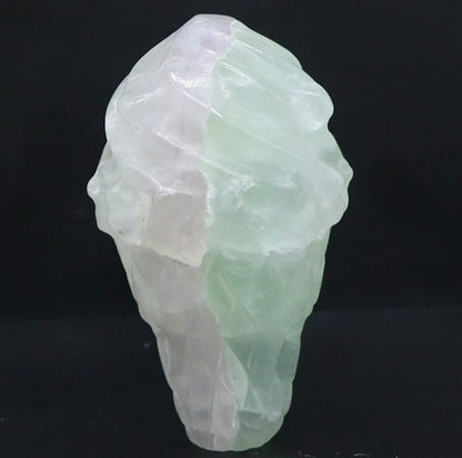 Natural Crystal Fluorite Ice Cream Cone Figurine