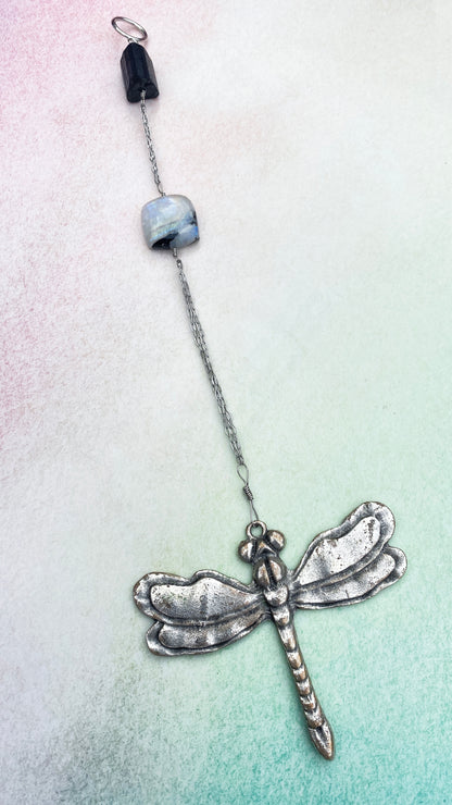 Dragonfly Wall Hanging with Moonstone