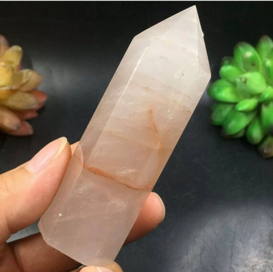 Natural Red Hematoid Quartz Wand Point