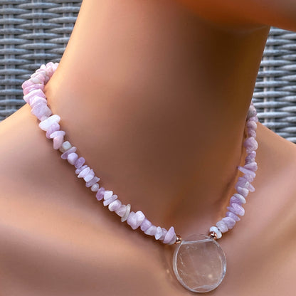 Kunzite and Quartz Necklace