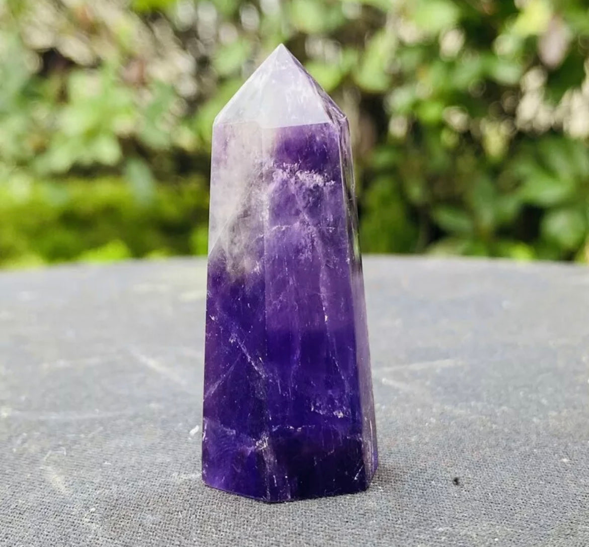 Natural Amethyst Crystal Wand Obelisk