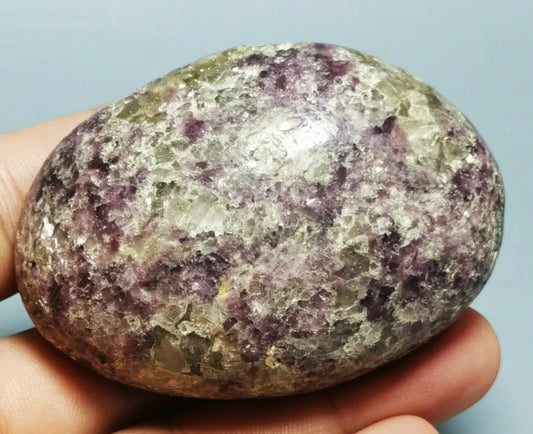 Lepidolite Lithium Mica Polished Palm Stone