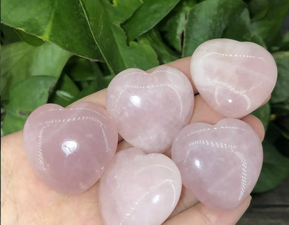 Natural Rose Quartz Heart