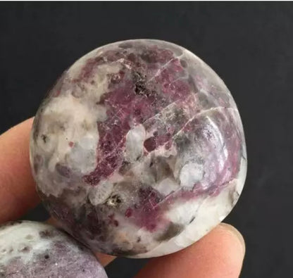 Natural Red Tourmaline Crystal Gemstone Stone sphere