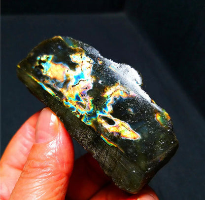 Natural Free Rough Form Labradorite Rock Crystal