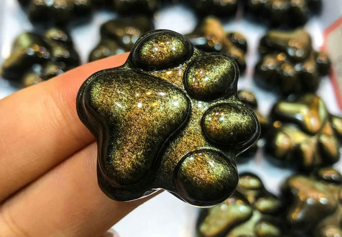 Natural Golden Obsidian Paw