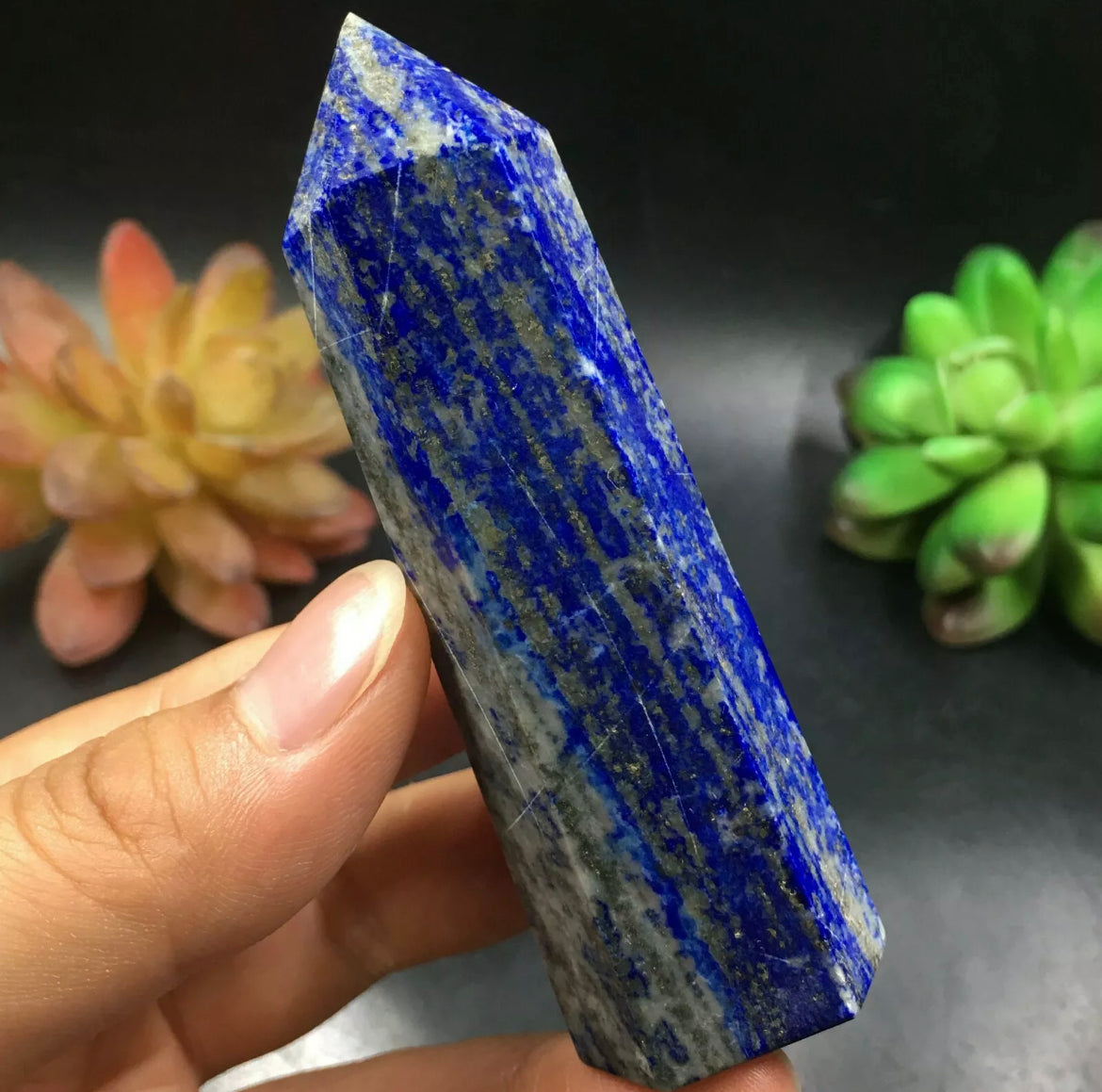 Natural Lapis Lazuli Gemstone Crystal Wand