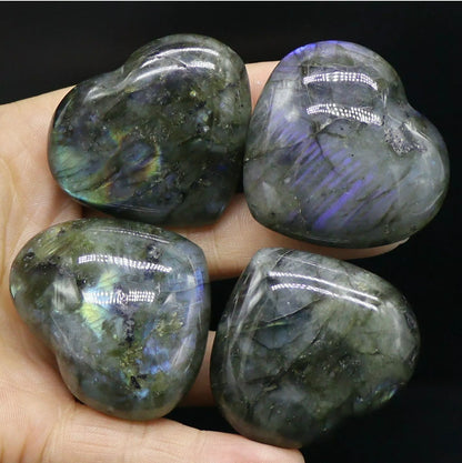 Natural Labradorite Gemstone Heart