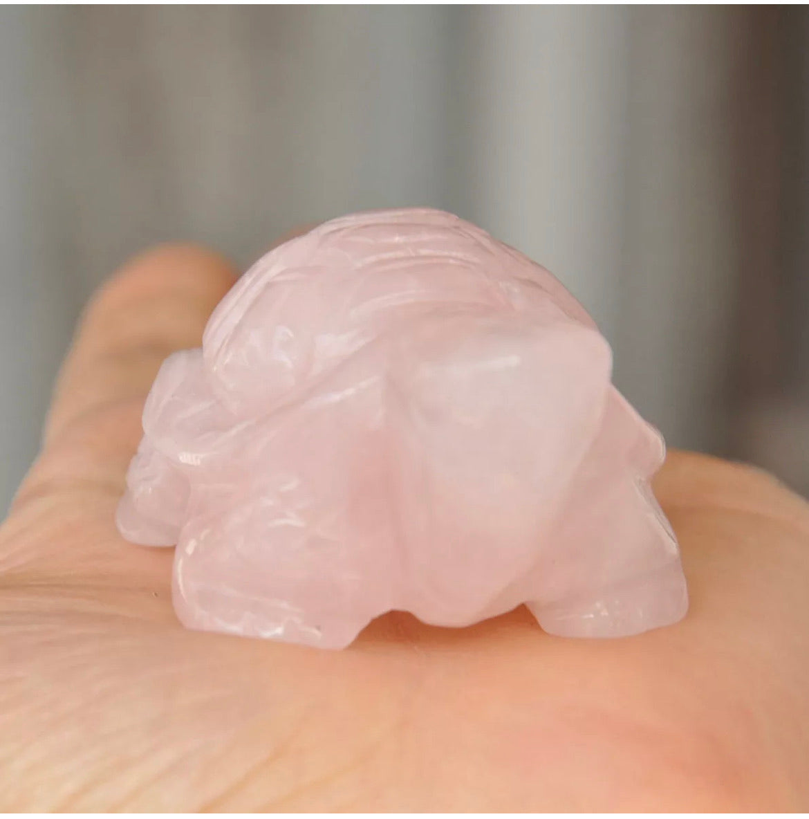 Natural Rose Quartz Turtle figurine