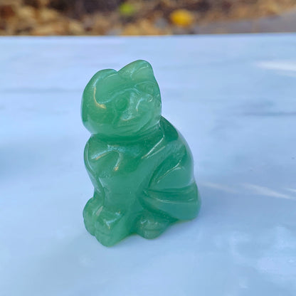 Natural Green Aventurine Cat