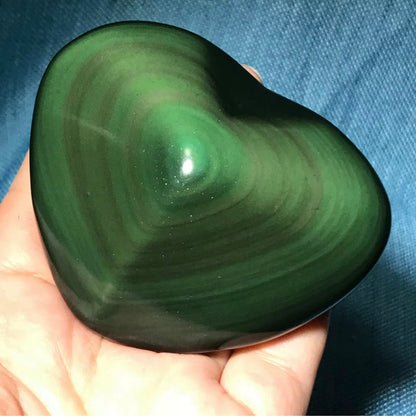 Natural Rainbow Obsidian Gemstone Crystal Heart
