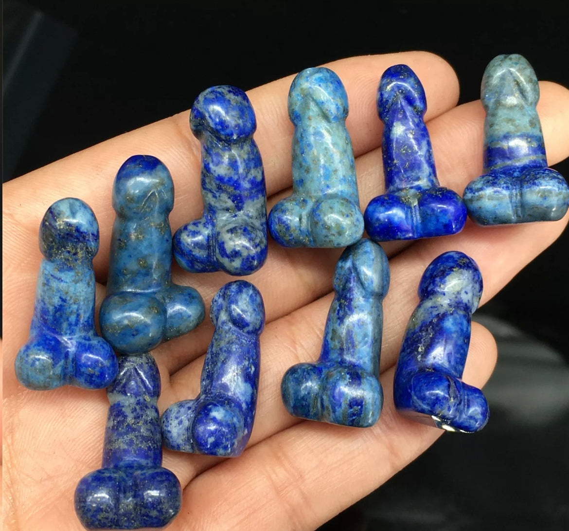 Natural Lapis Lazuli gemstone Penis Figurine