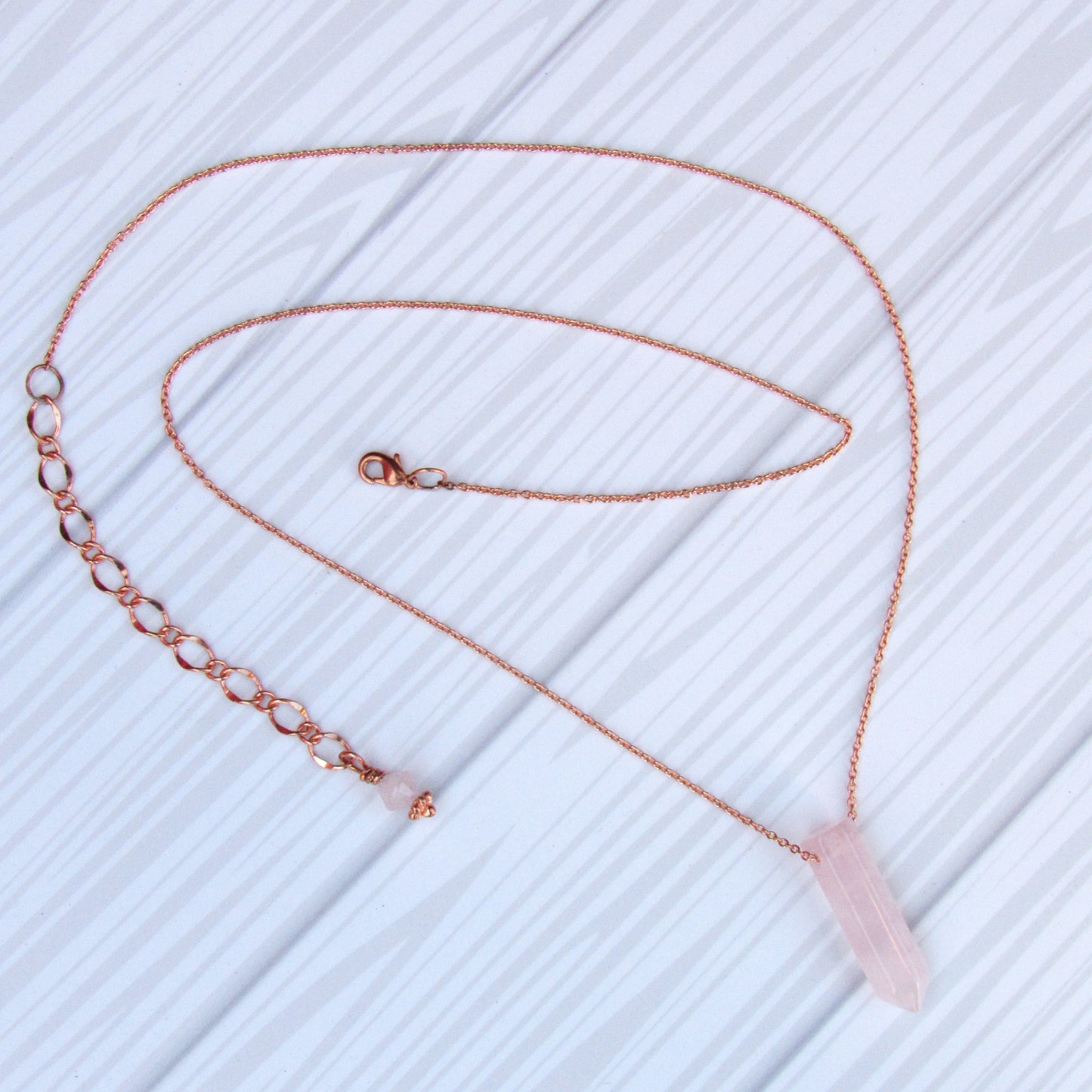 Rose Quartz Point Necklace