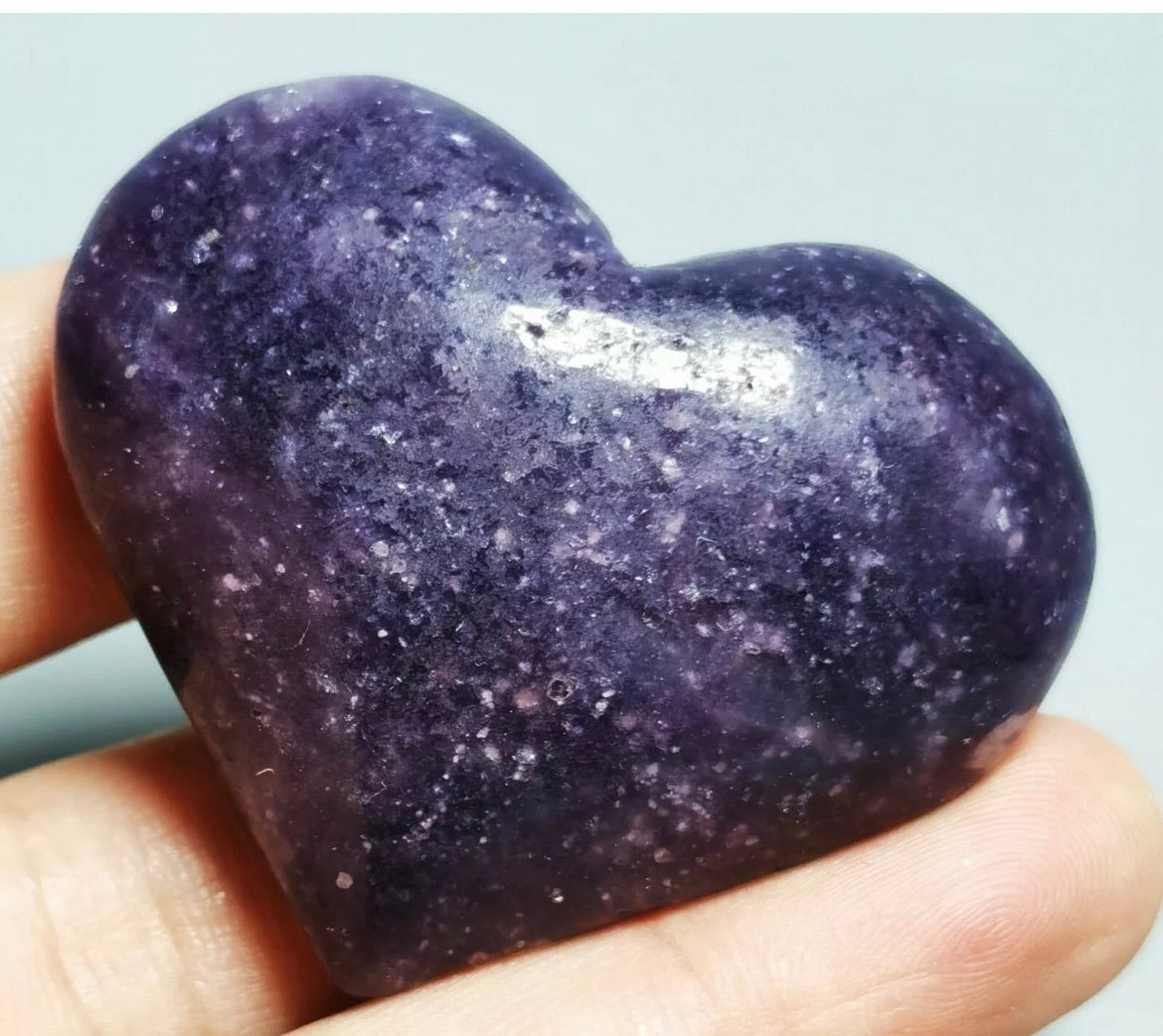 Natural Lepidolite heart