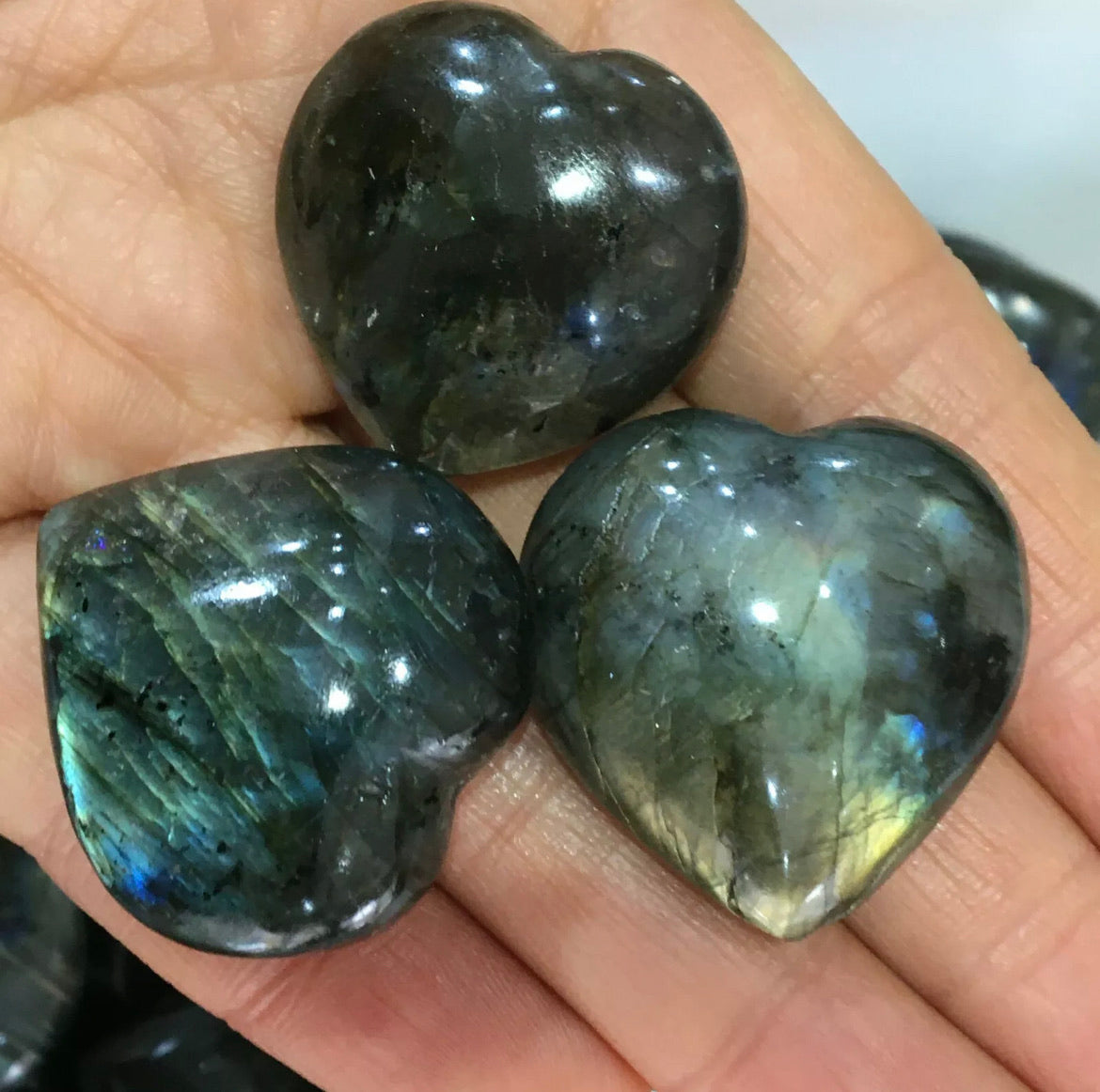 Natural Labradorite Heart