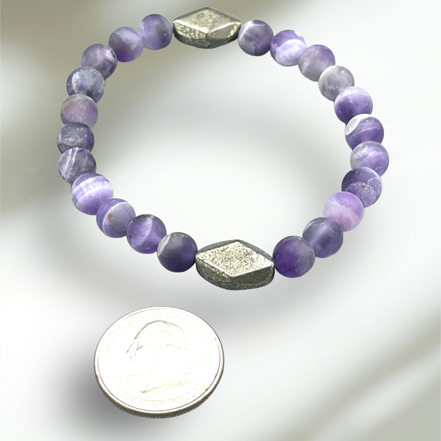 Amethyst and Pyrite Bracelet