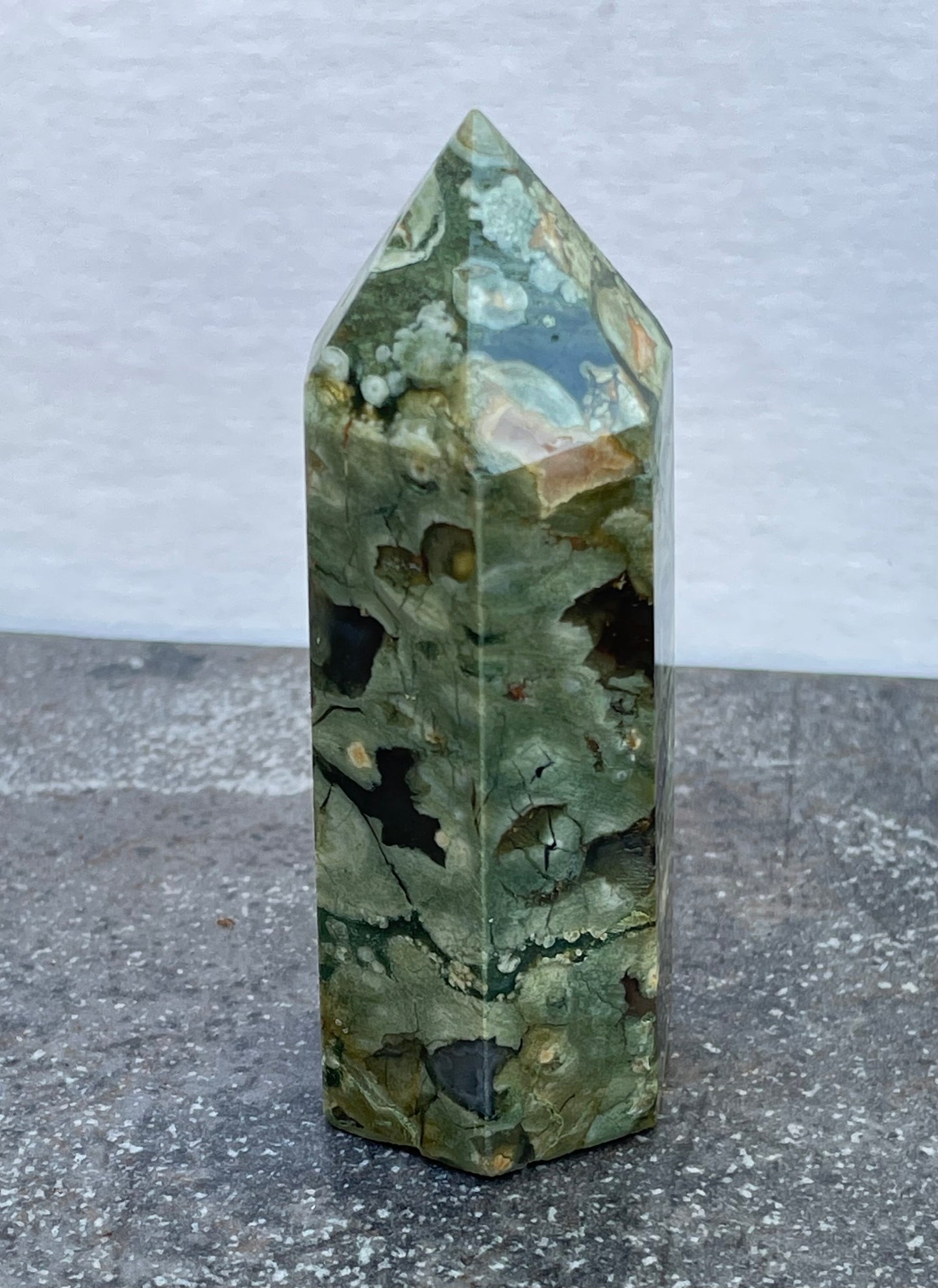 Natural Rain Forest Jasper wand