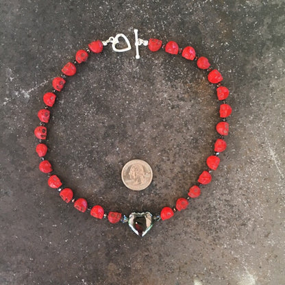 Women’s Red Skull Necklace