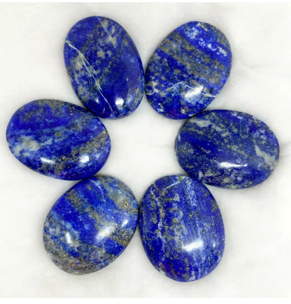 Natural Lapis Lazuli gemstone Worry Palm Stone