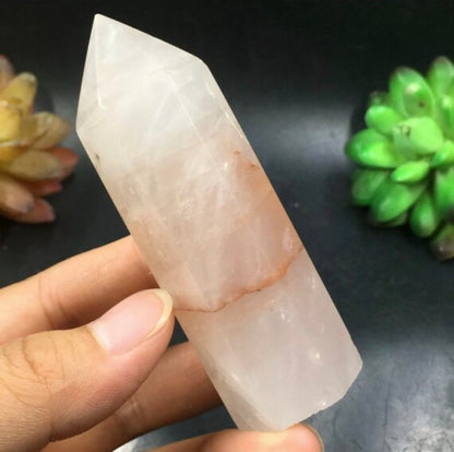 Natural Red Hematoid Quartz Wand Point