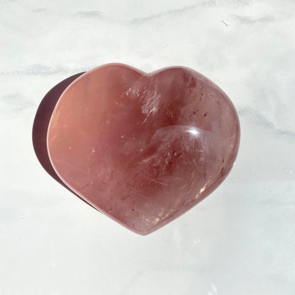 Natural Pink Rose Quartz gemstone crystal heart healing