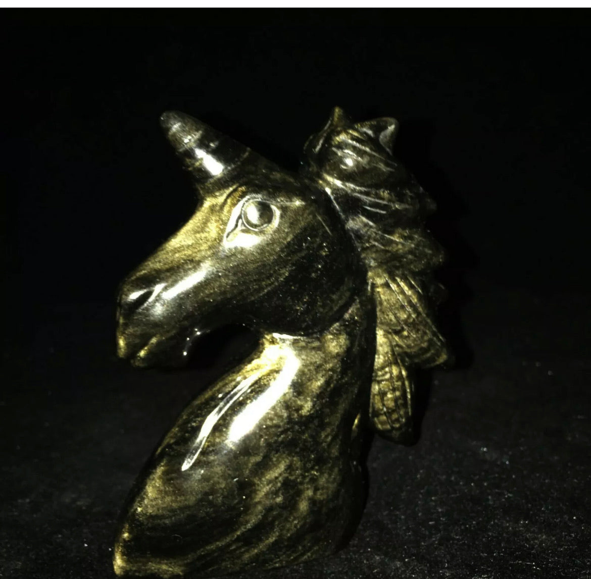 Natural Golden Obsidian gemstone Unicorn