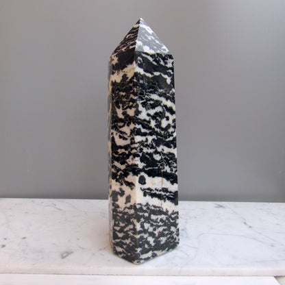 Natural Zebra Jasper gemstone Tower Tower Point Obelisk