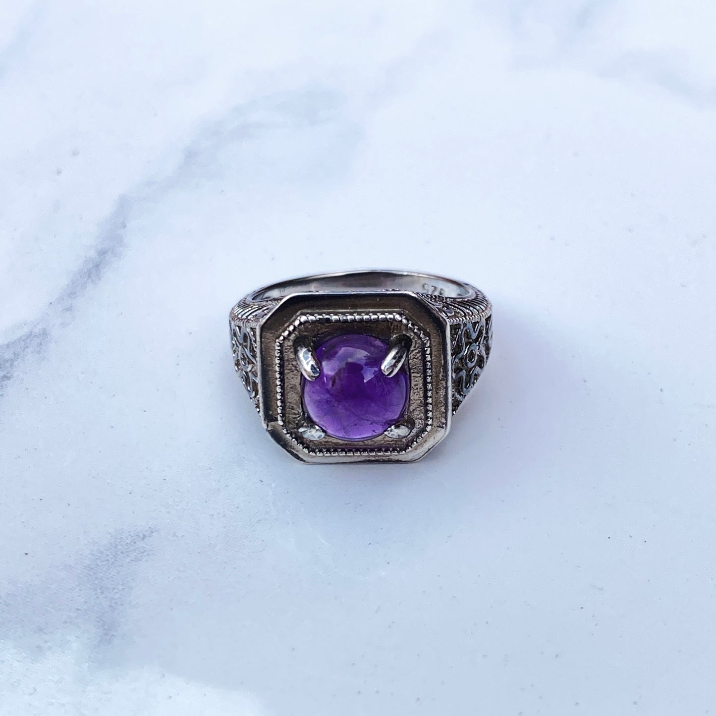 Amethyst Sterling silver ring