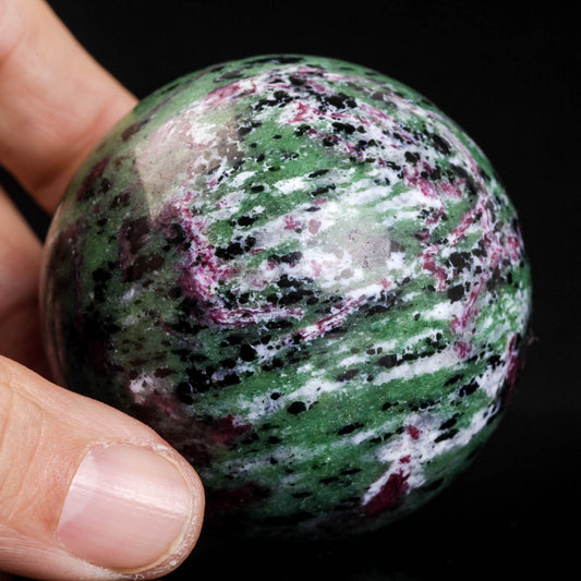 Natural Ruby Zoisite Crystal Ball Sphere