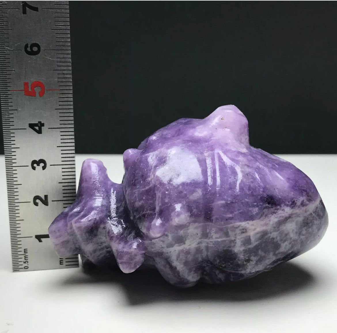 Natural lepidolite aka lilac stone Crystal Mineral Specimen. Hand-carved.Exquisite Heart organ gemstone semiprecious