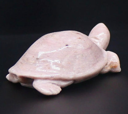 Natural Rhodonite Turtle Figurine