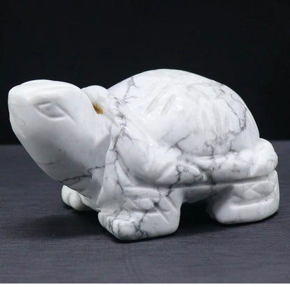 Natural White Turquoise Turtle Figurine