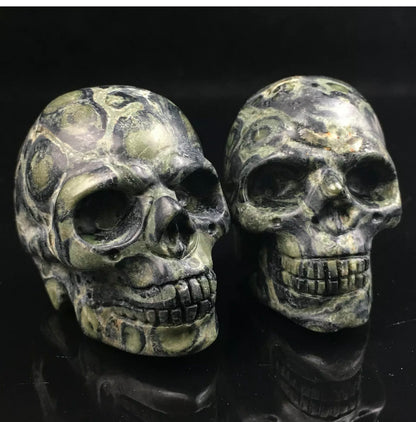 Natural Kambaba Jasper gemstone Skull