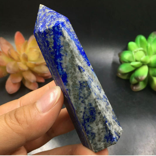 Natural Lapis Lazuli Gemstone Crystal Wand