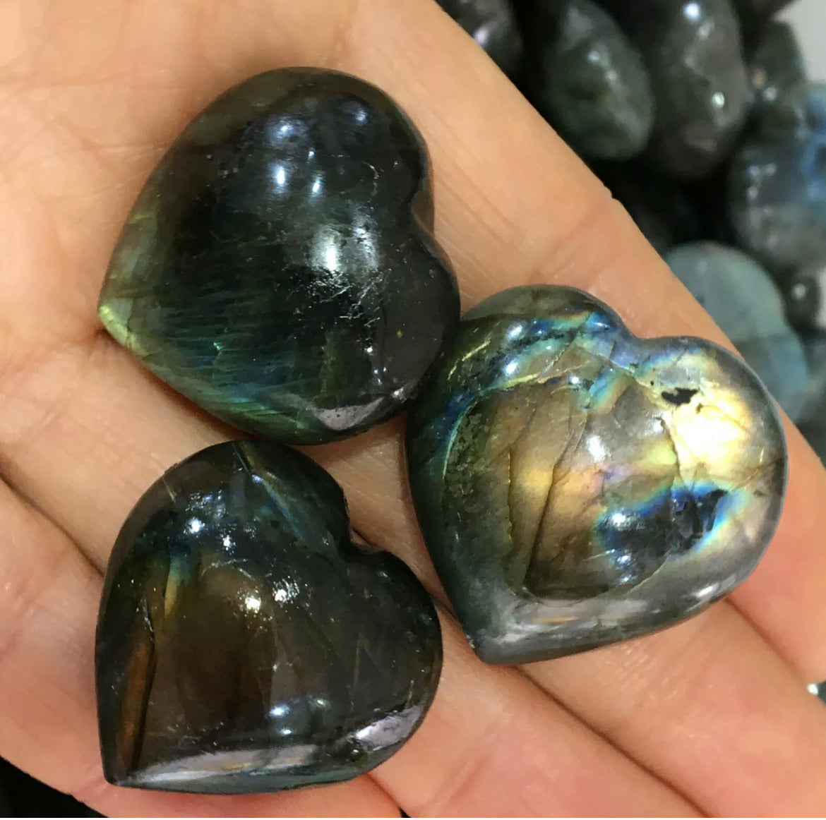 Natural Labradorite Heart