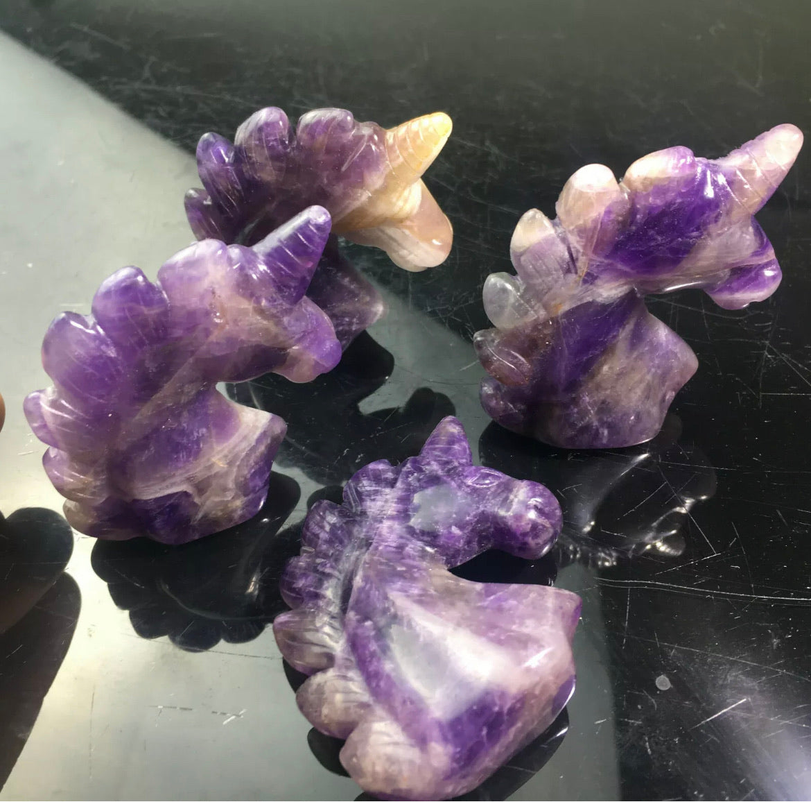 Natural Amethyst gemstone Unicorn