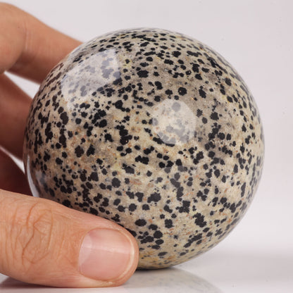 Natural Semiprecious gemstone Dalmatian Jasper crystal Ball sphere reiki healing