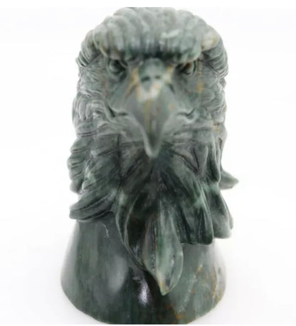 Natural Large Jade Crystal Semiprecious Gemstone Bald Eagle crystal