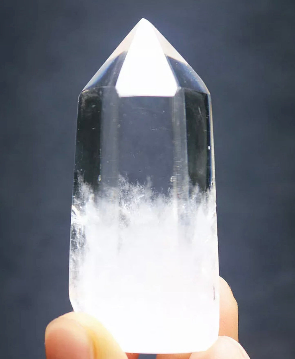 Natural Clear Quartz Wand Point Tower Obelisk