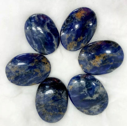 Natural Sodalite Worry Palm Stone