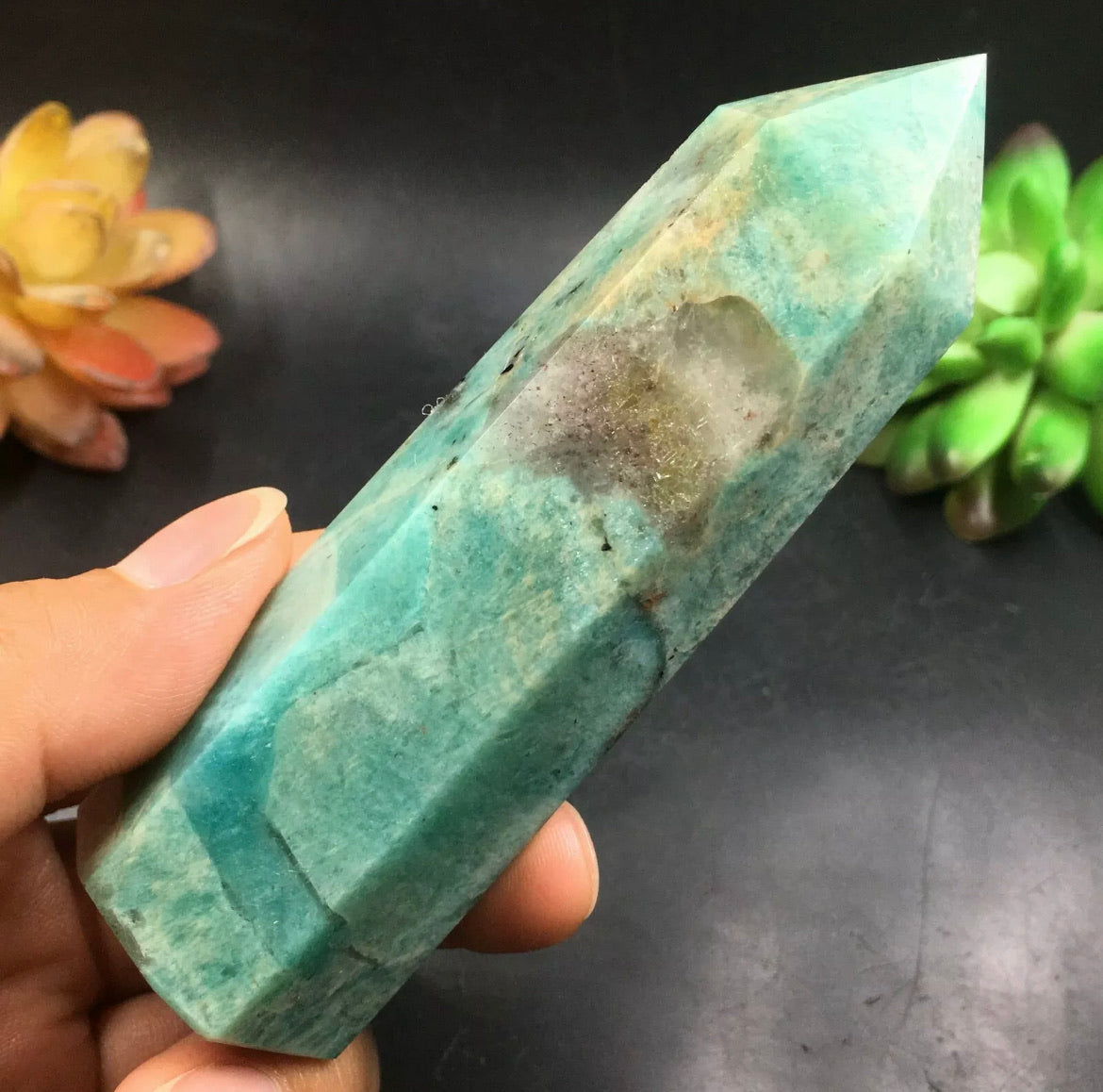 Natural Amazonite Wand Obelisk Tower