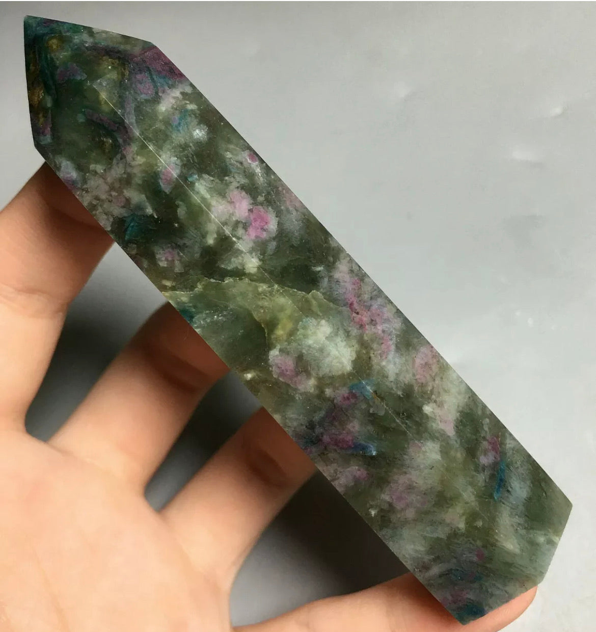 Natural Ruby zoisite wand Tower Obelisk