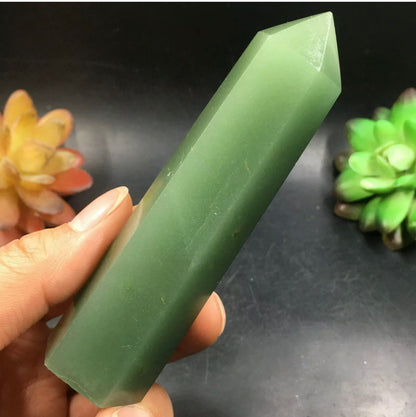 Natural Green Aventurine wand Point