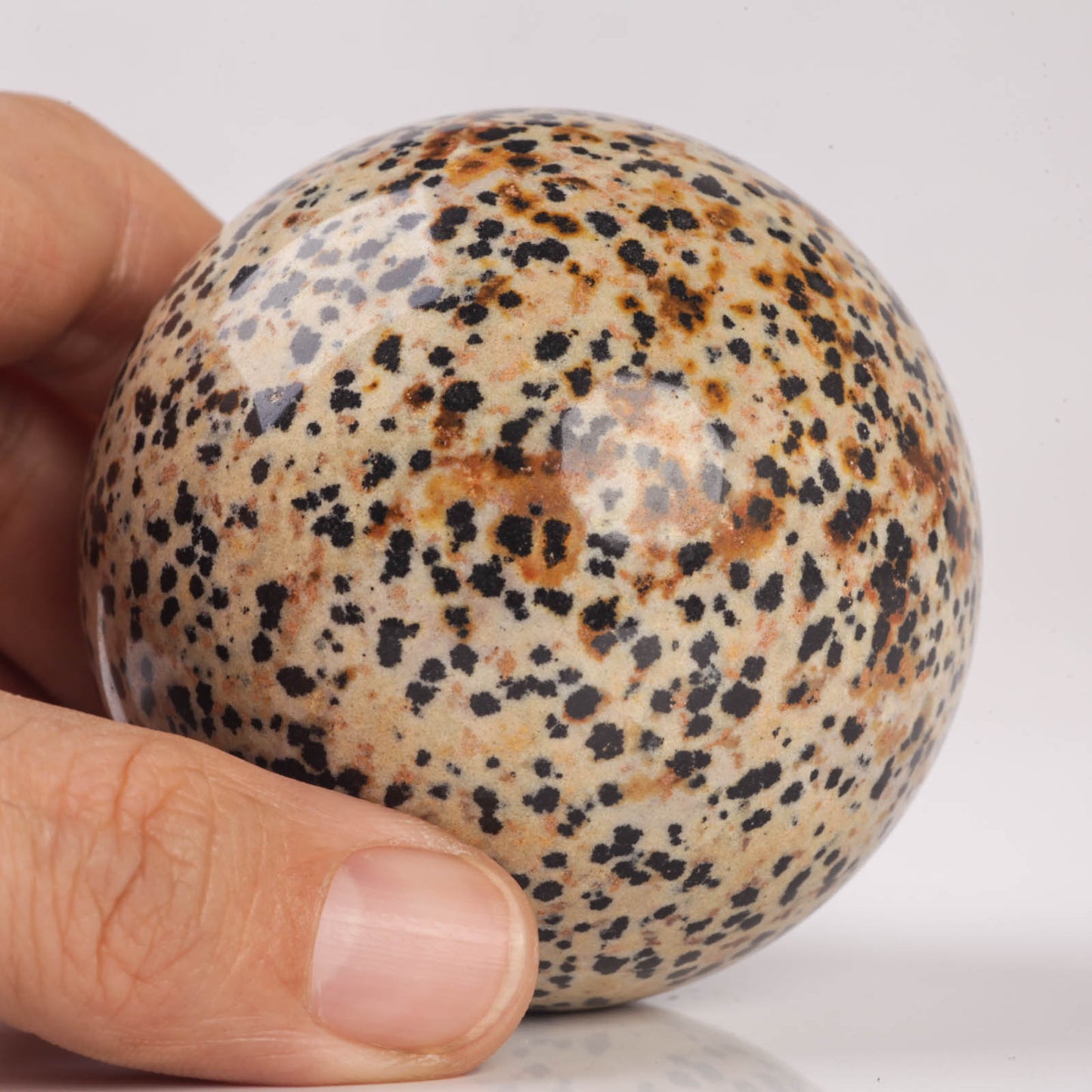 Natural Semiprecious gemstone Dalmatian Jasper crystal Ball sphere